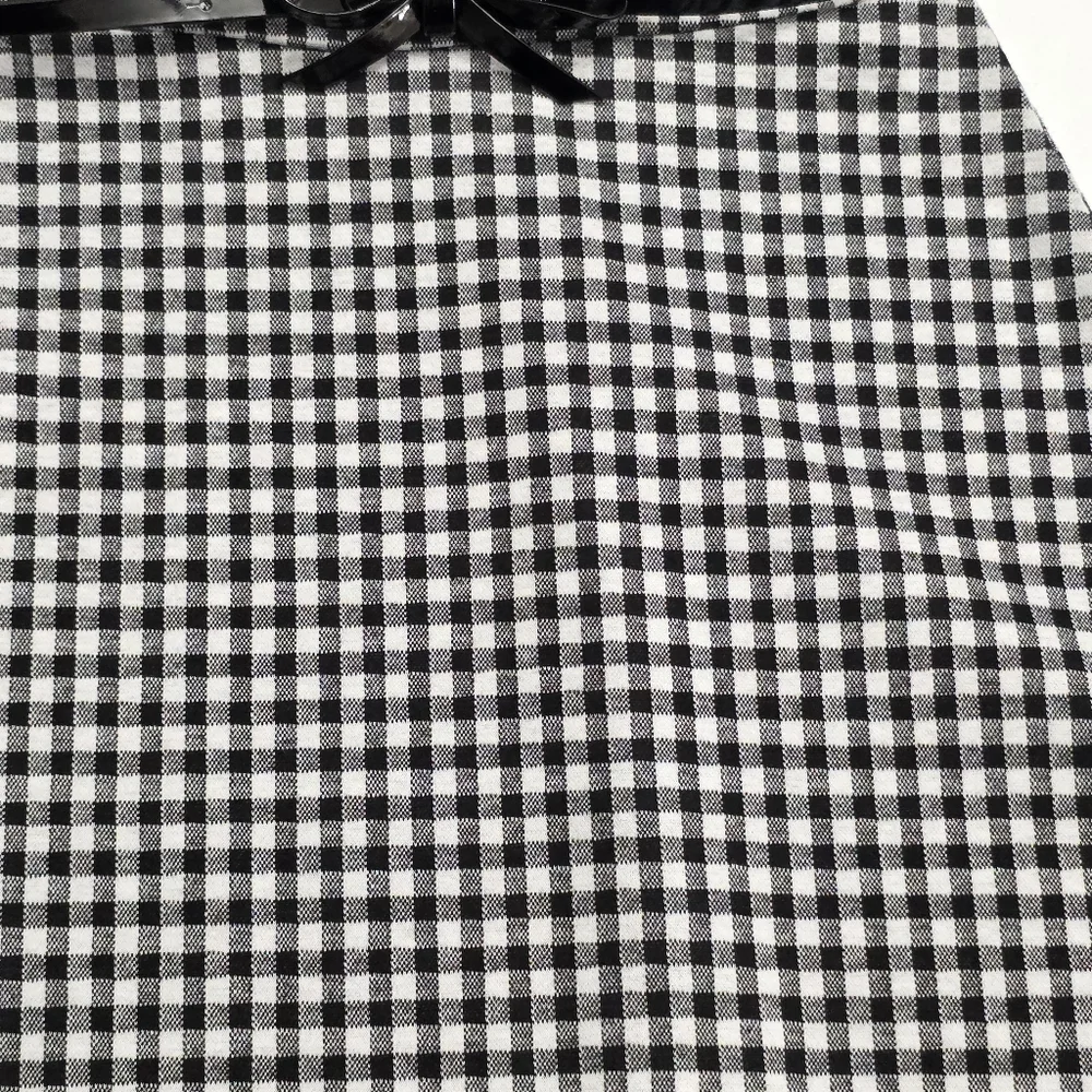 Girls Black & White Gingham Checkered Belted Dress Size 10 NEW without Tags